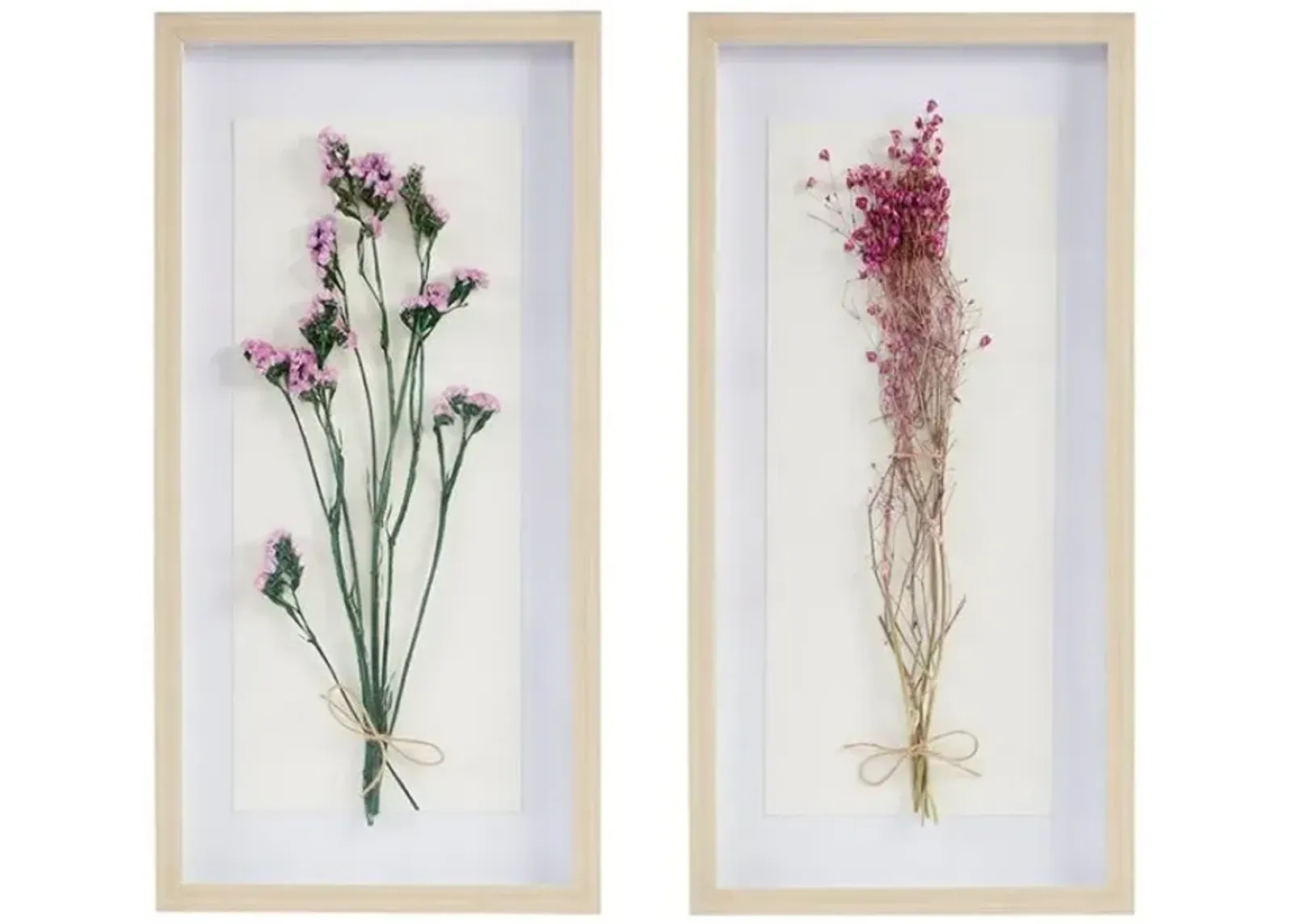 Olliix Madison Park Multi Avant Garden Floral Natural Shadowbox 2-Piece Set