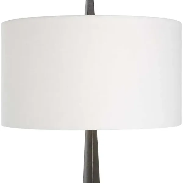 Uttermost Counteract Aged Black/White Floor Lamp