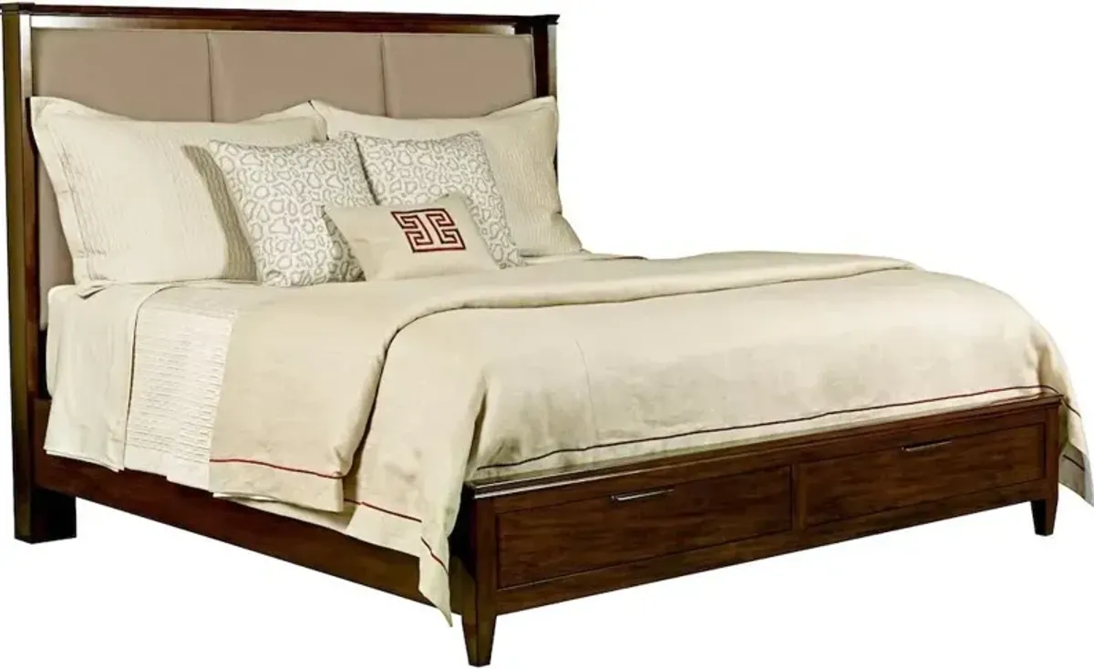 Kincaid Elise Spectrum Amaretto King Storage Bed