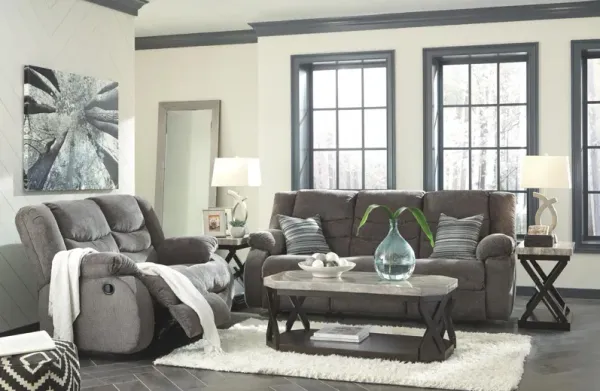 Ashley Tulen Gray Reclining Sofa