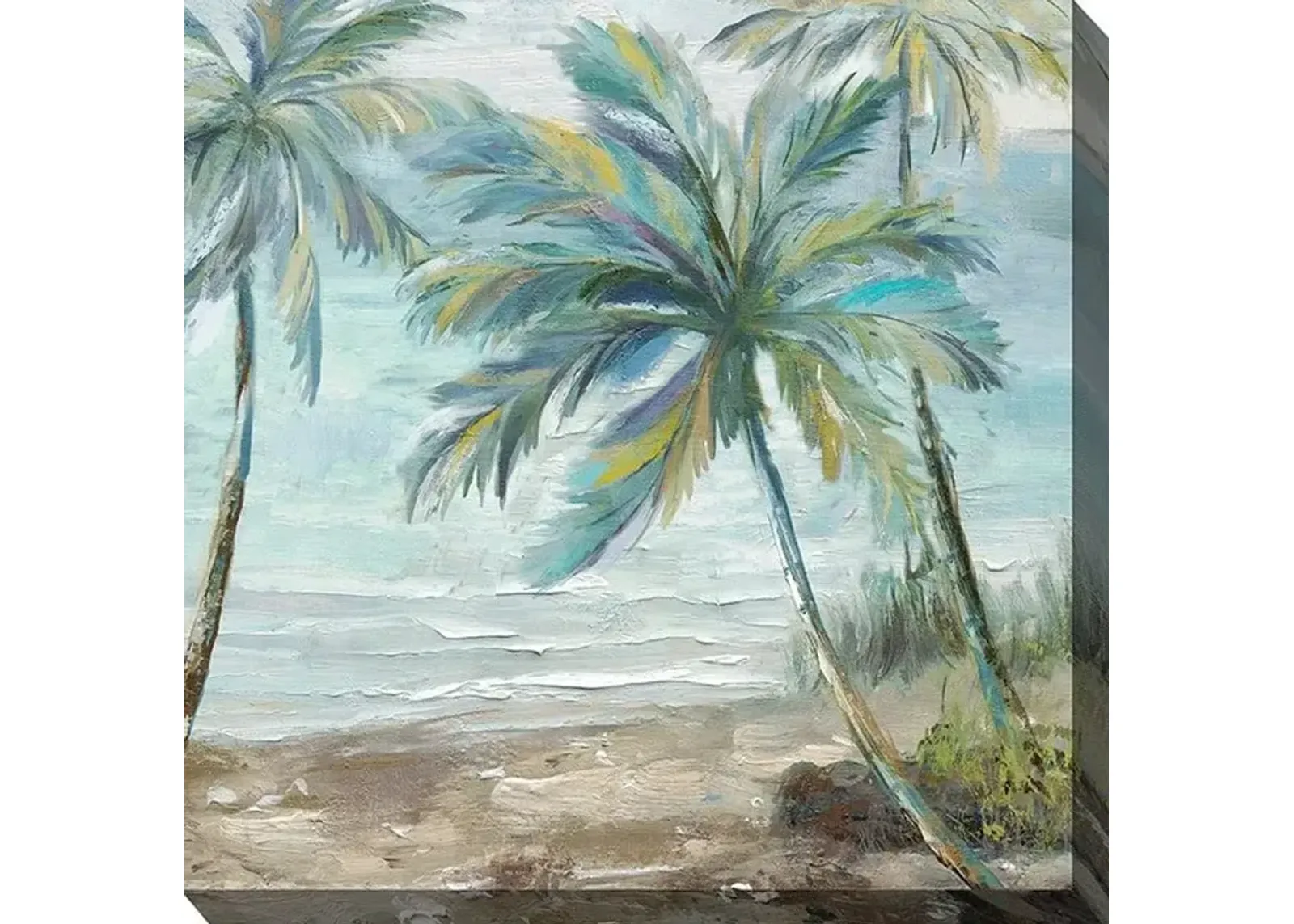 West of The Wind Coastal Palm 24X24 All Season Outdoor Canvas Art