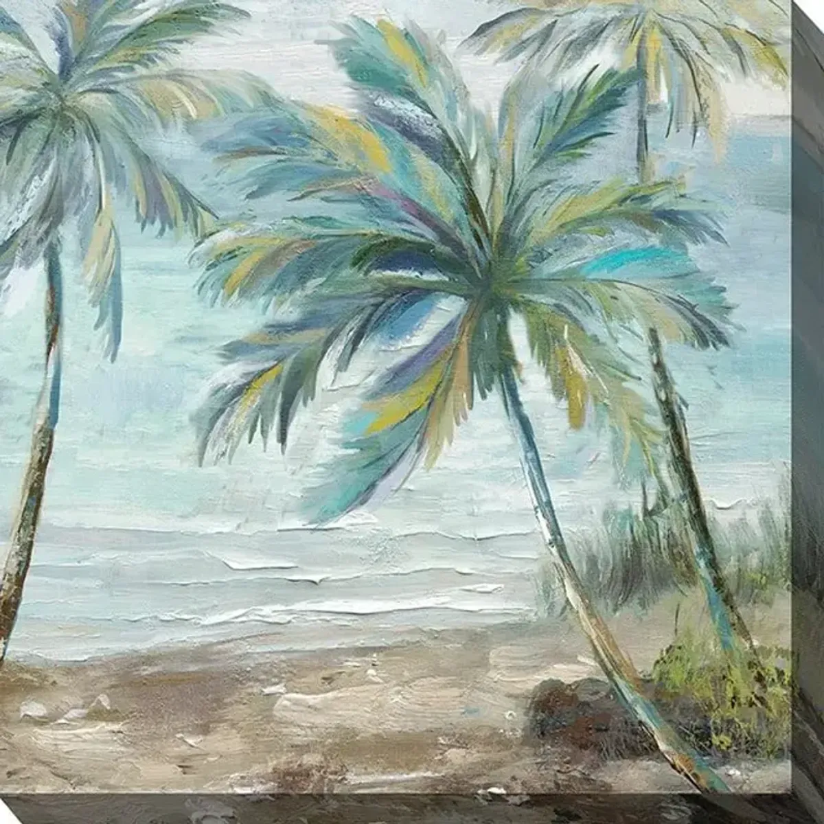 West of The Wind Coastal Palm 24X24 All Season Outdoor Canvas Art