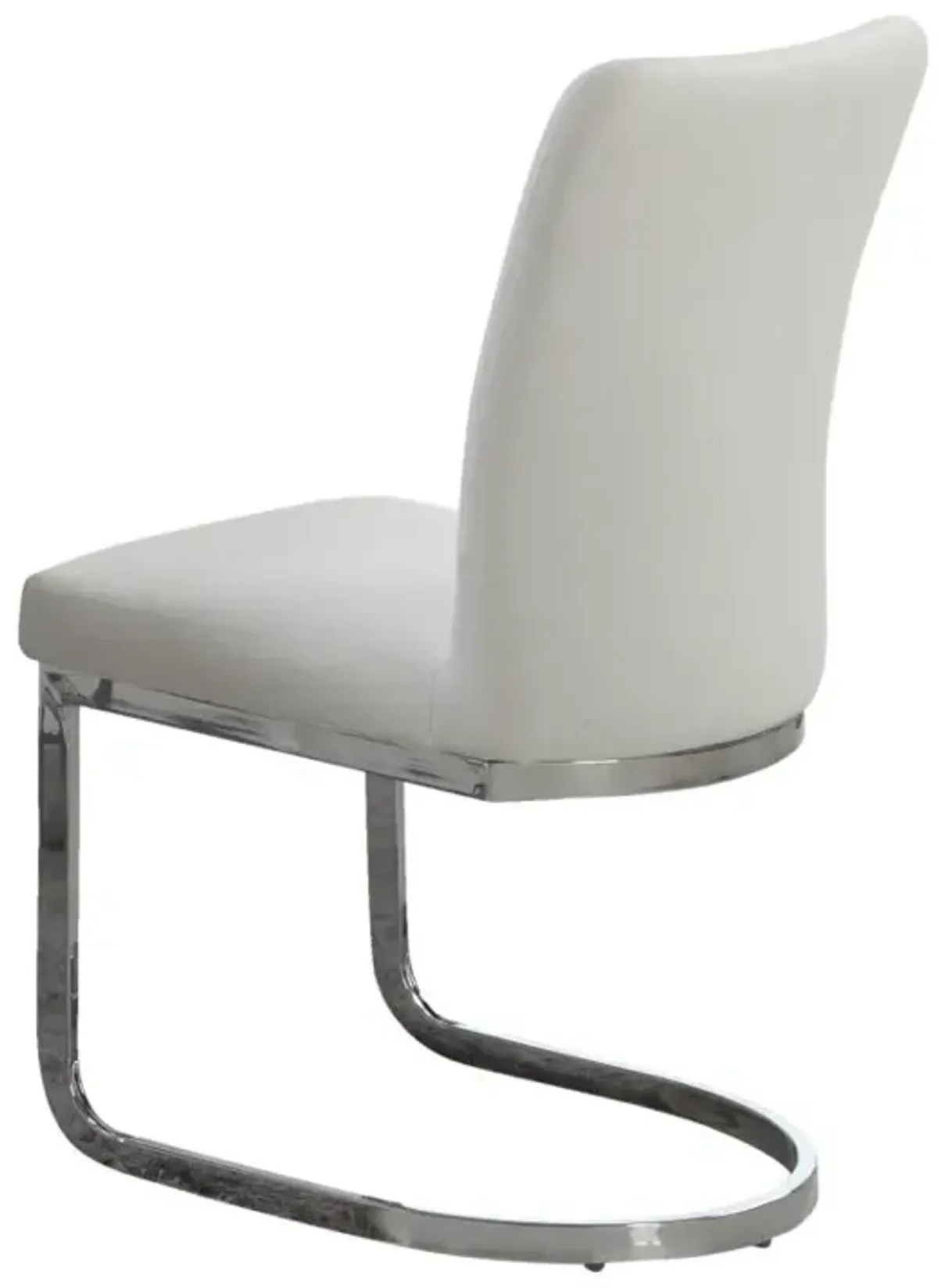 Chintaly Alina White Channel Back Cantilever Side Chair