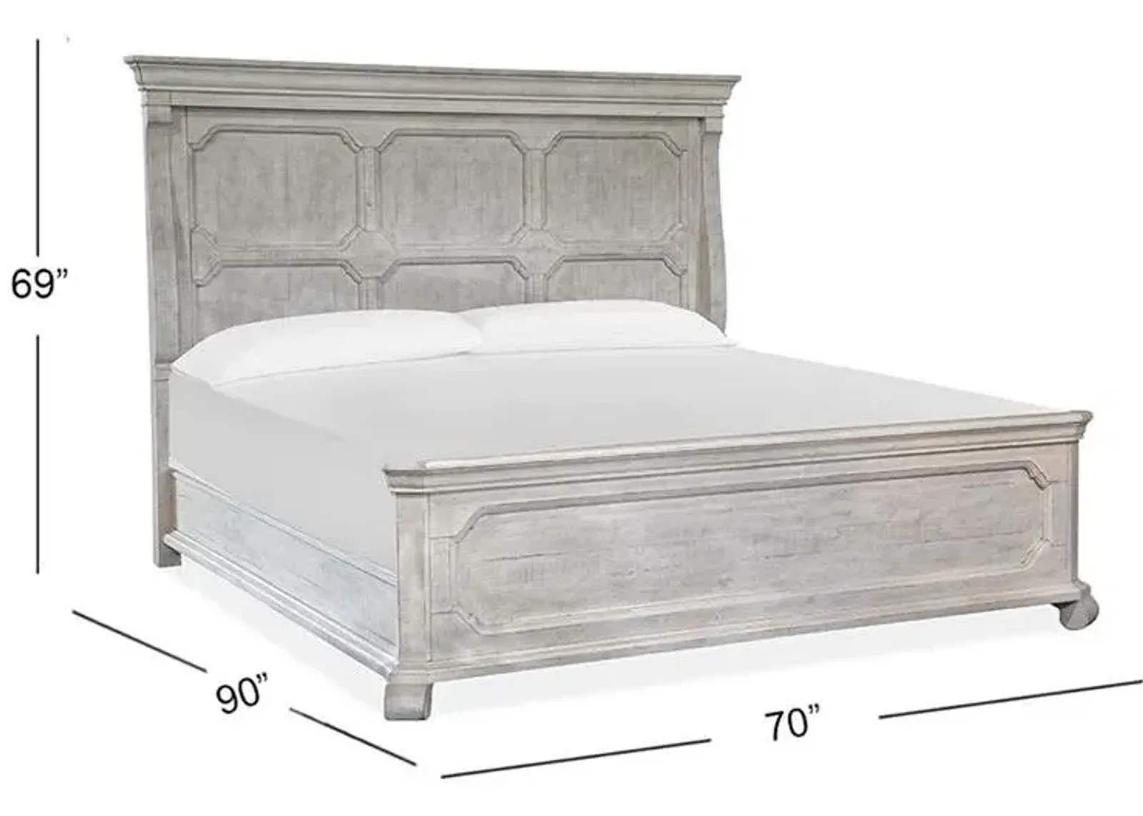 WOOD QUEEN PANEL BED HEADBOARD - BRONWYN