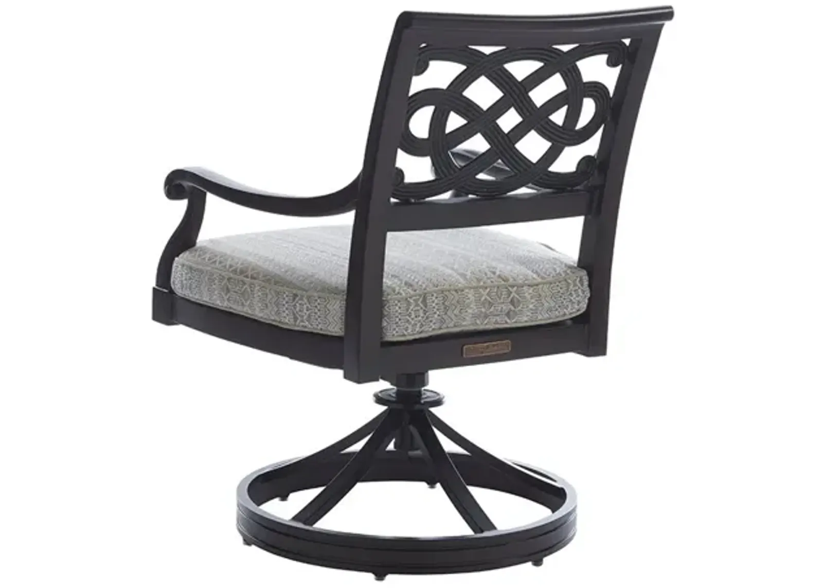 Tommy Bahama Outdoor by Lexington Royal Kahala Black Sands Swivel Rocker Dining Chair