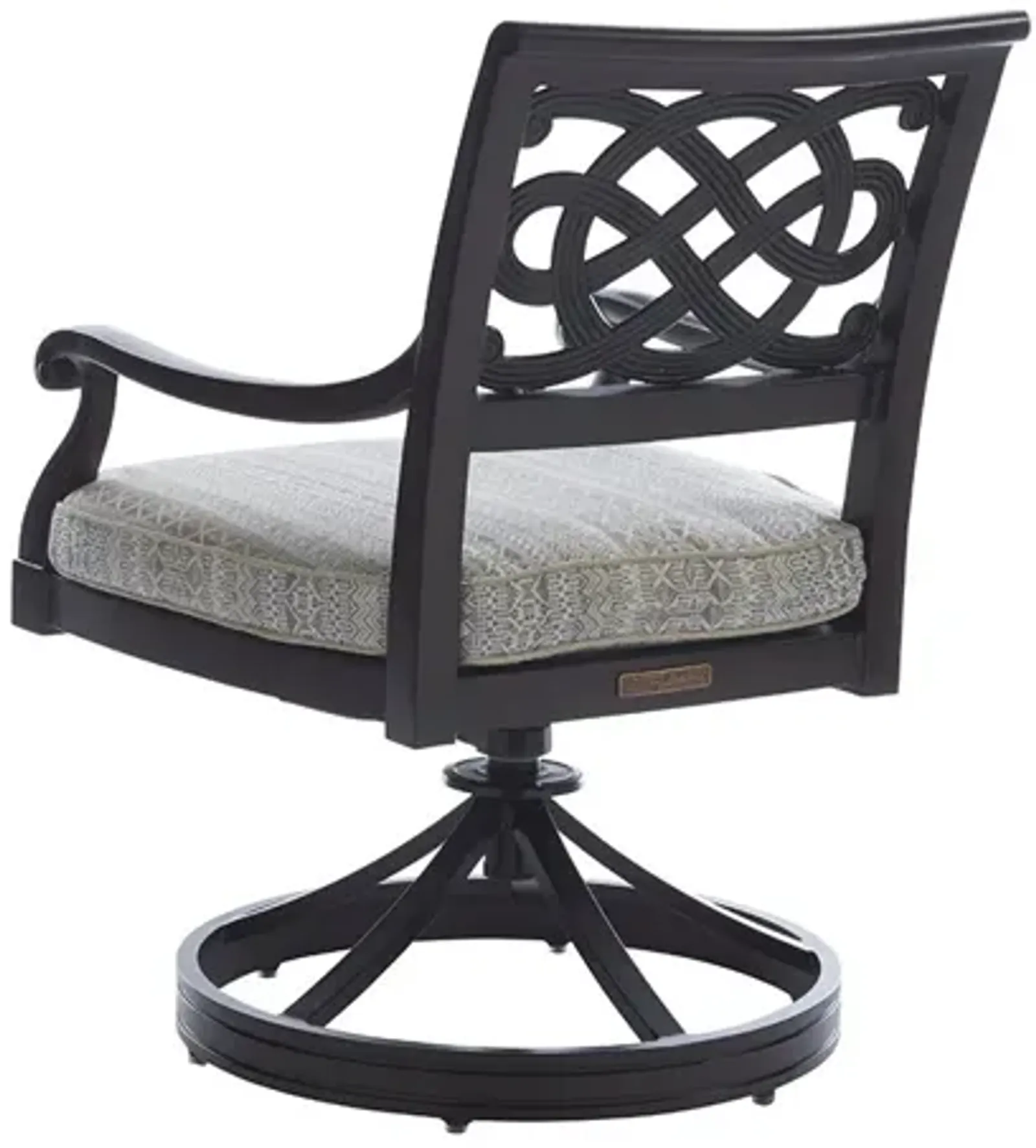 Tommy Bahama Outdoor by Lexington Royal Kahala Black Sands Swivel Rocker Dining Chair