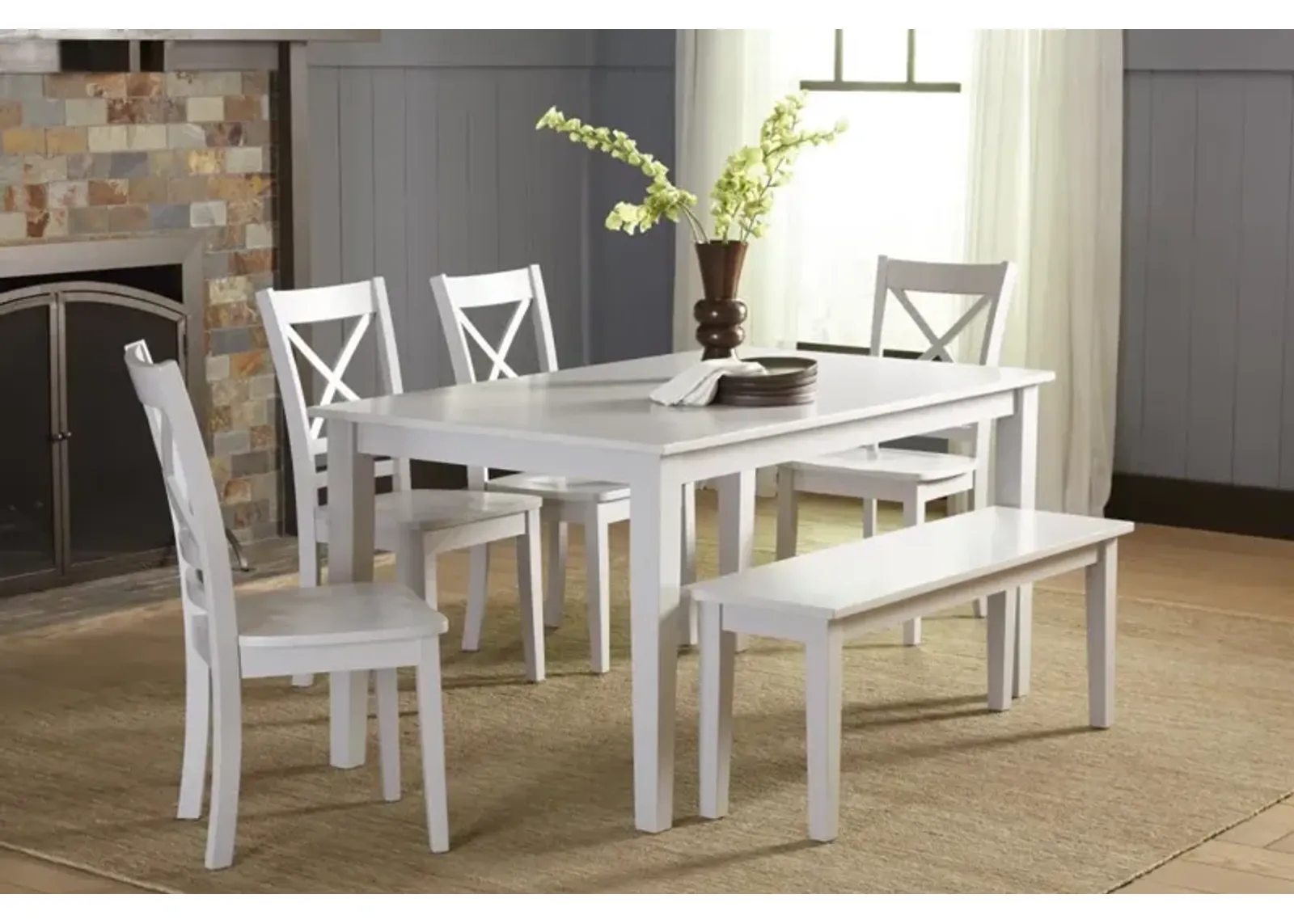 Jofran Simplicity Rectangle Dining Table Dove