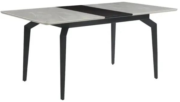 Mina Rectangular 65 Inch Extension Dining Table Grey Ceramic