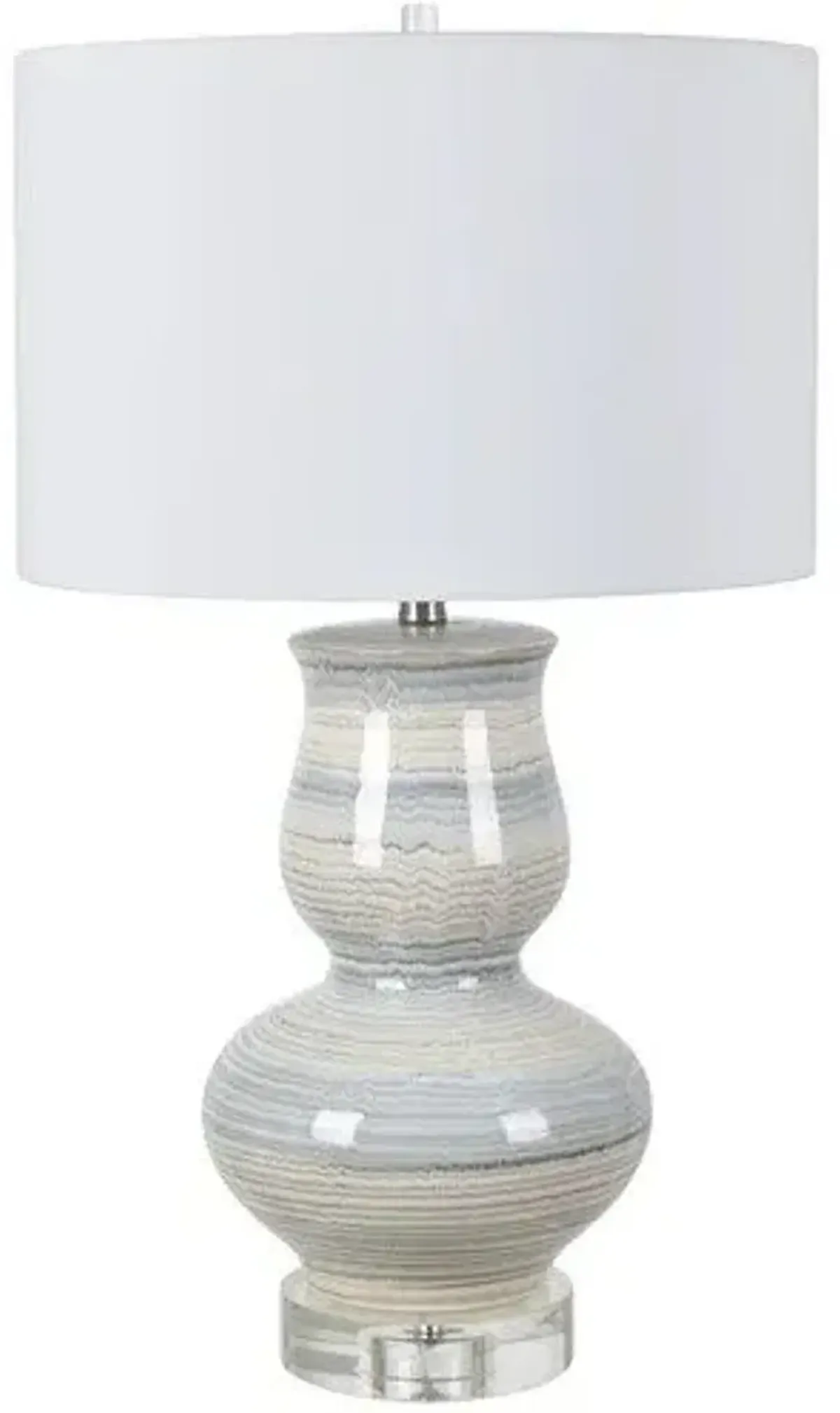 Crestview Decker Blue/Gray Table Lamp