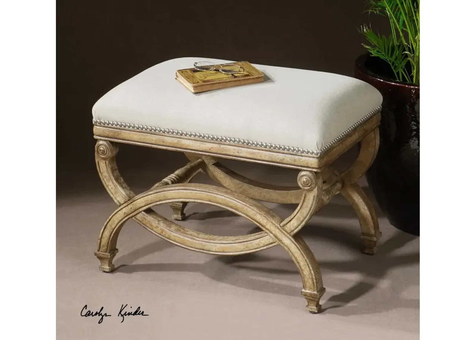 Uttermost Karline Natural Linen Bench