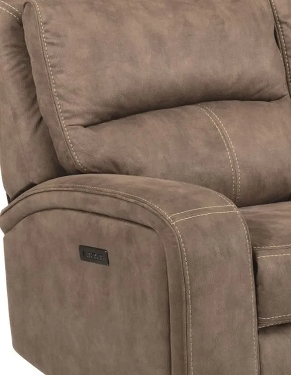 NIRVANA SADDLE POWER RECLINING LOVESEAT WITH CONSOLE AND POWER HEADRESTS