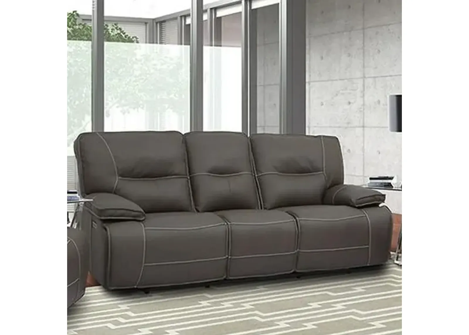 Parker House Spartacus Power Reclining Sofa in Haze Color