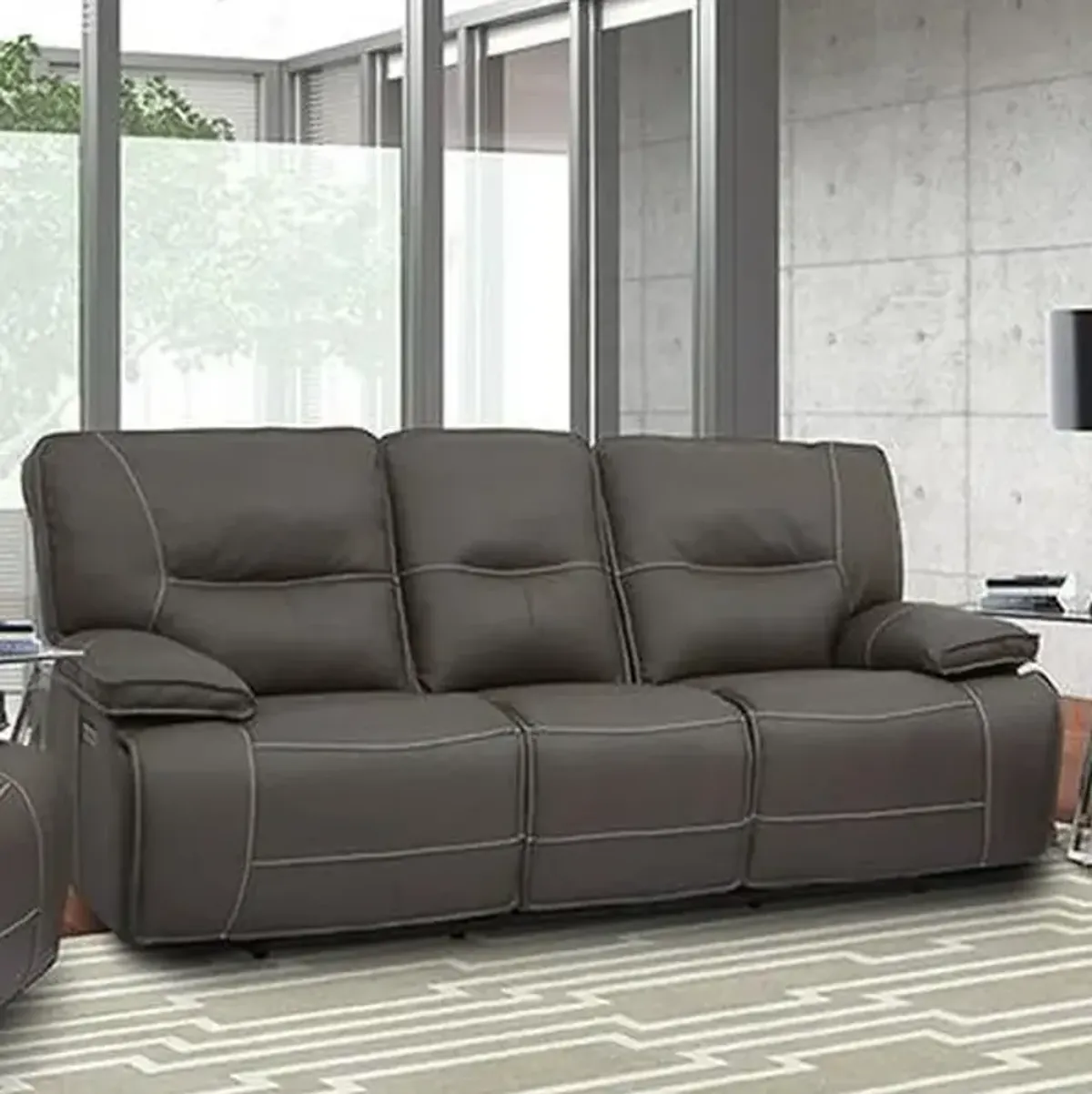 Parker House Spartacus Power Reclining Sofa in Haze Color