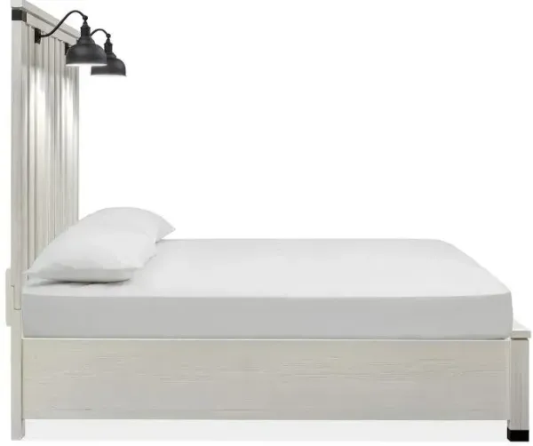 Magnussen Wood Panel with 2 Lamps Harper Springs Queen Headboard