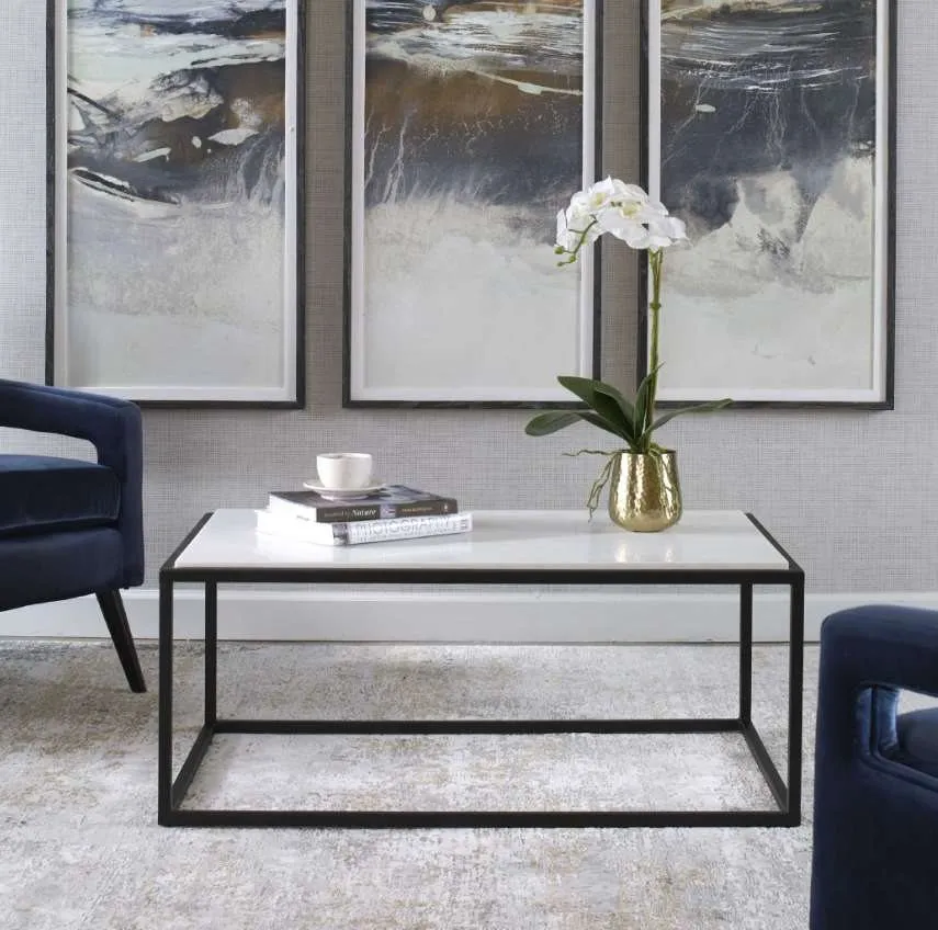 VOLA BLACK/WHITE COFFEE TABLE