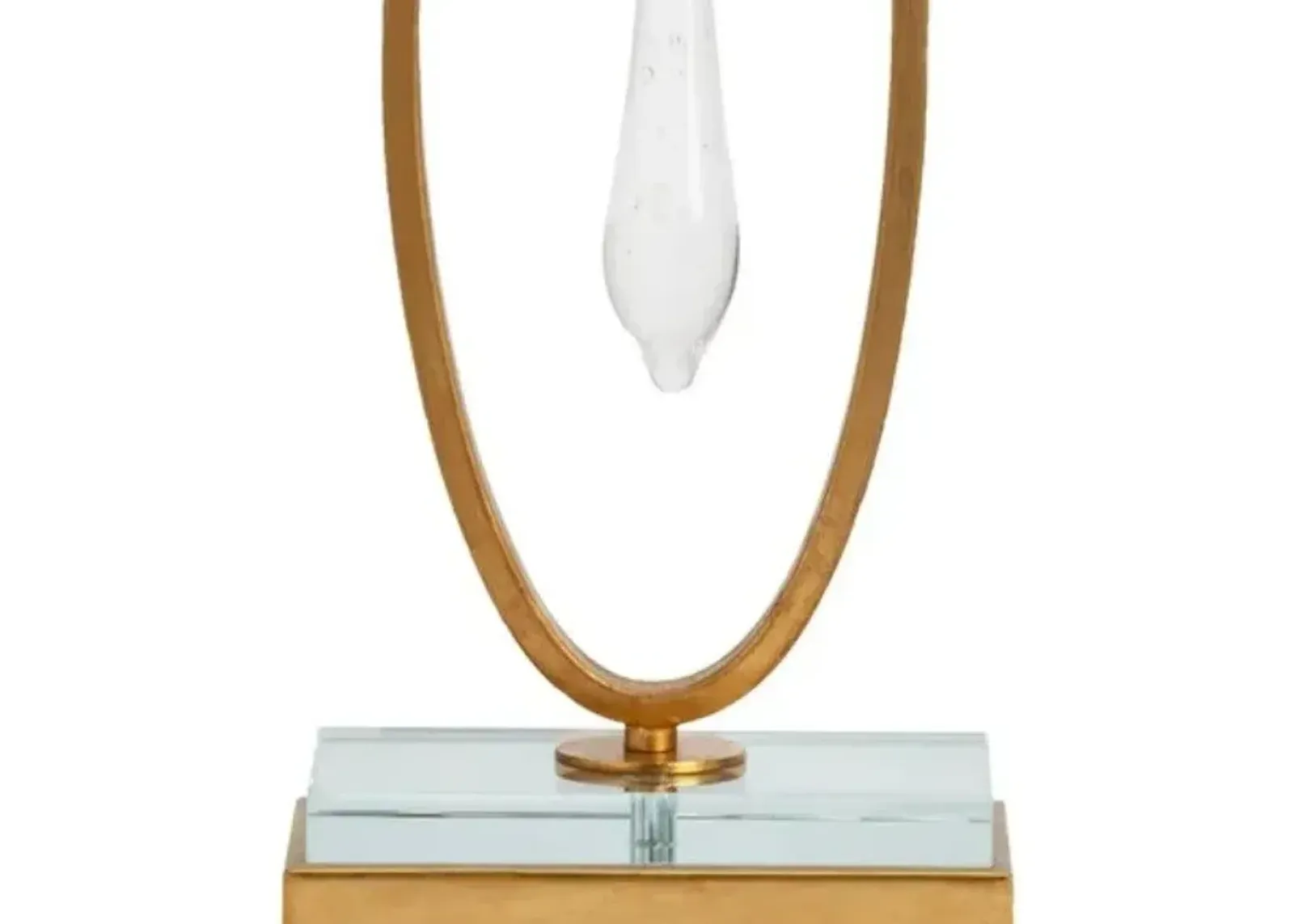 Crestview Ashford Bubble Gold/White Glass Teardrop Table Lamp