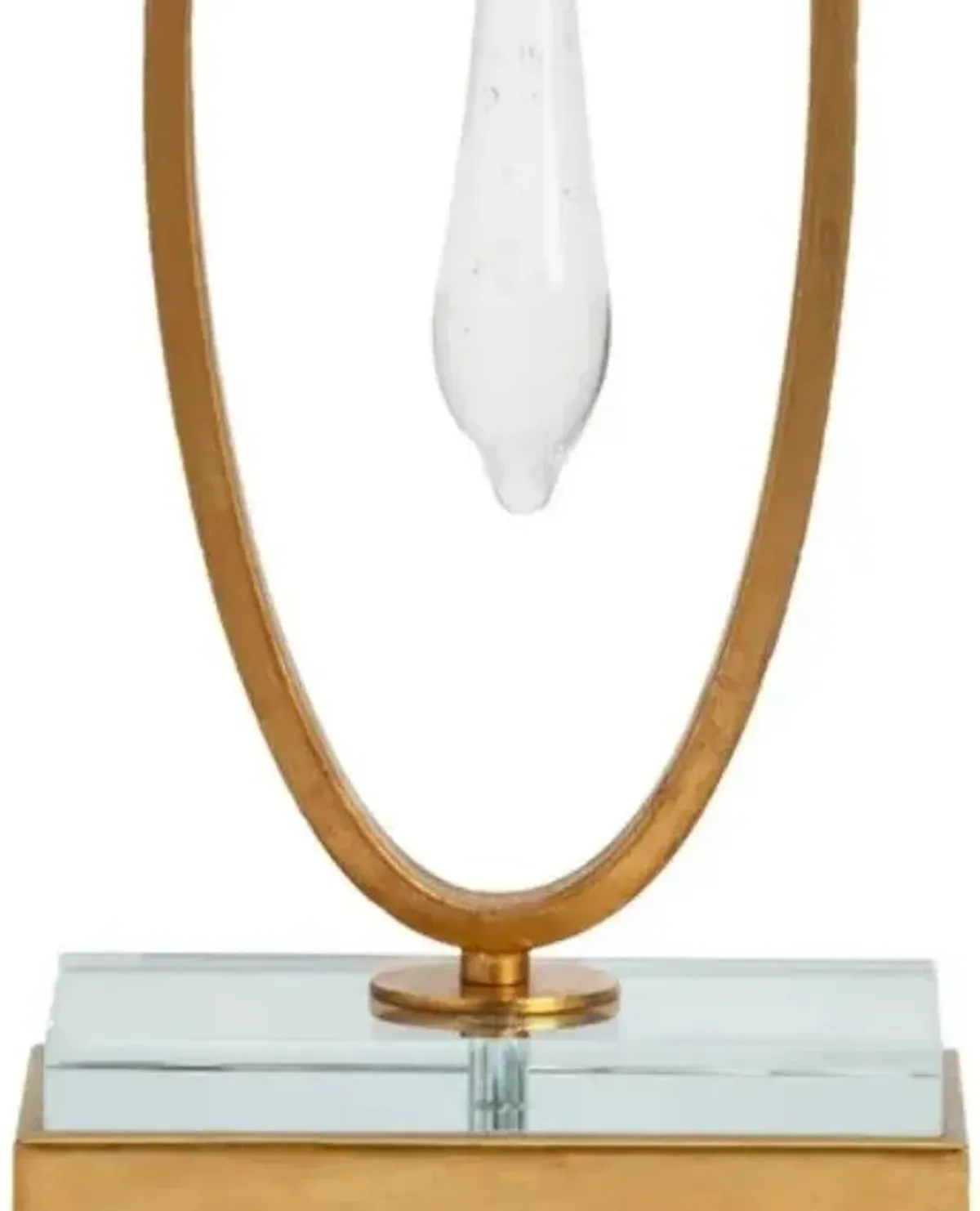 Crestview Ashford Bubble Gold/White Glass Teardrop Table Lamp