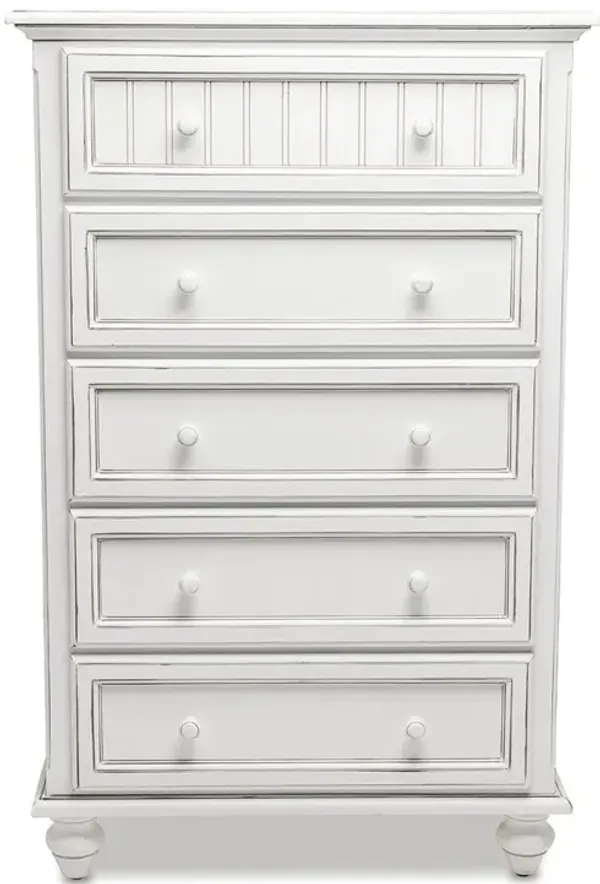 Seawinds Monaco 5-Drawer Blanc Finish Chest