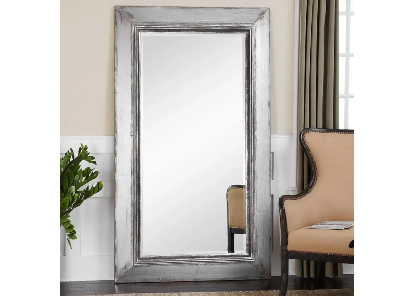 Uttermost Lucanus Oversized Silver Floor Mirror