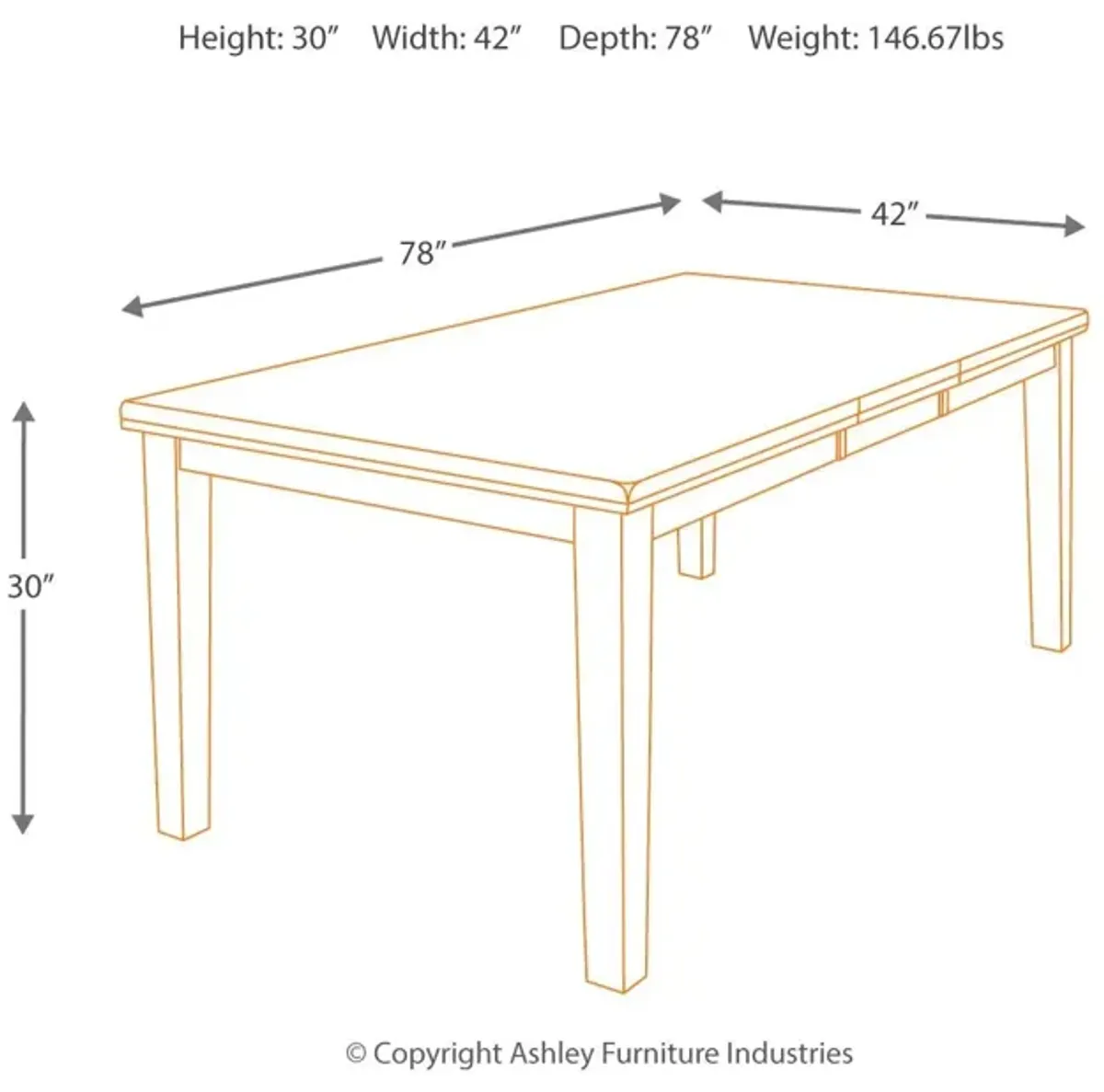 Ashley Ralene Medium Brown Dining Room Table