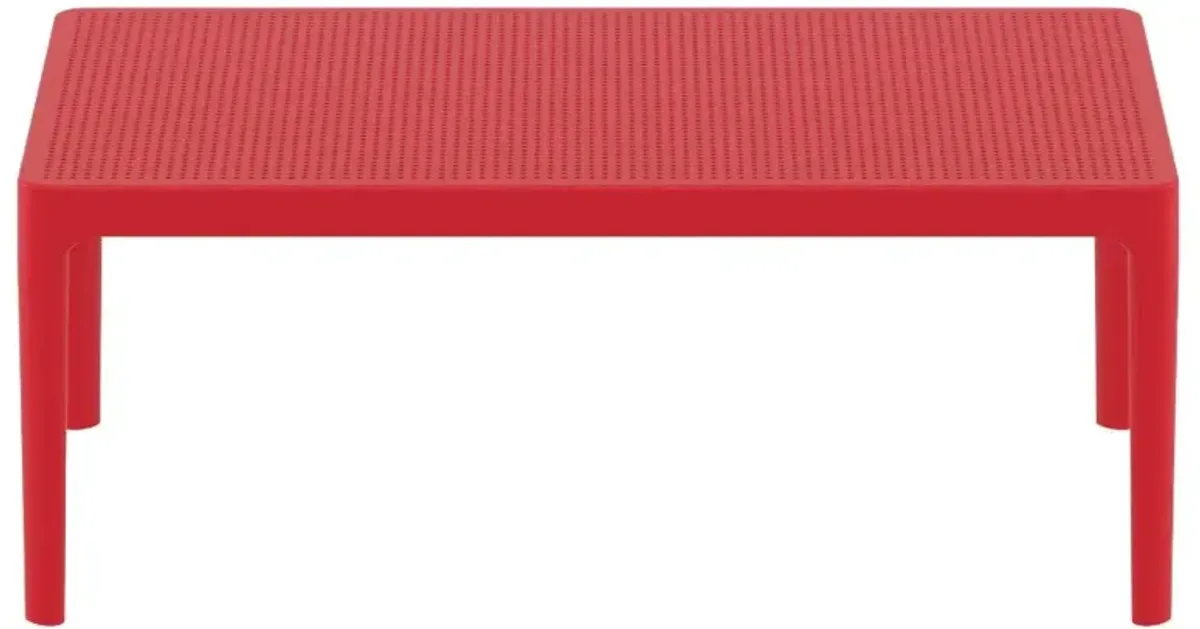 Compamia 39 Inch Outdoor Sky Lounge Coffee Table Red