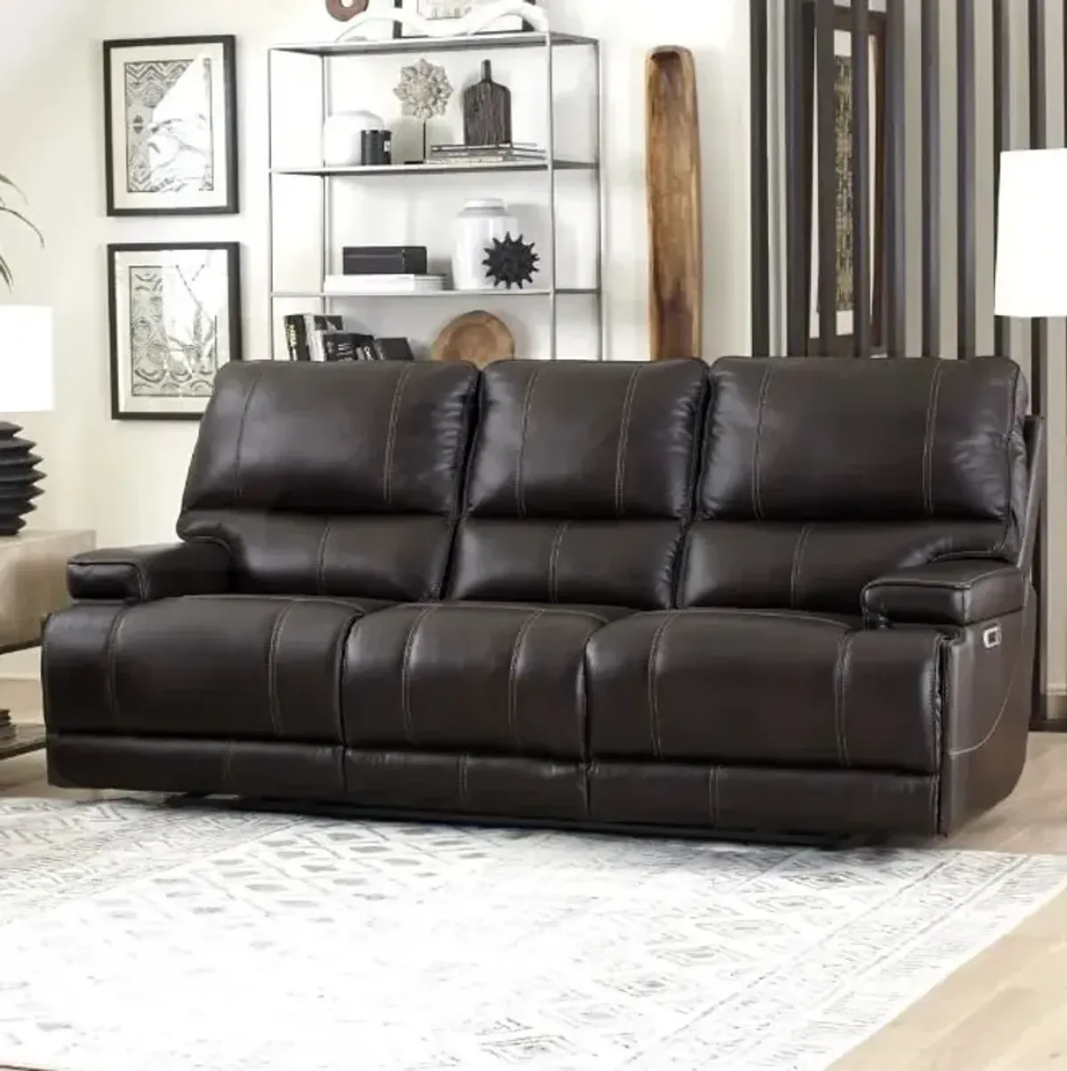 Parker House Whitman Power Reclining Sofa in Verona Coffee Color