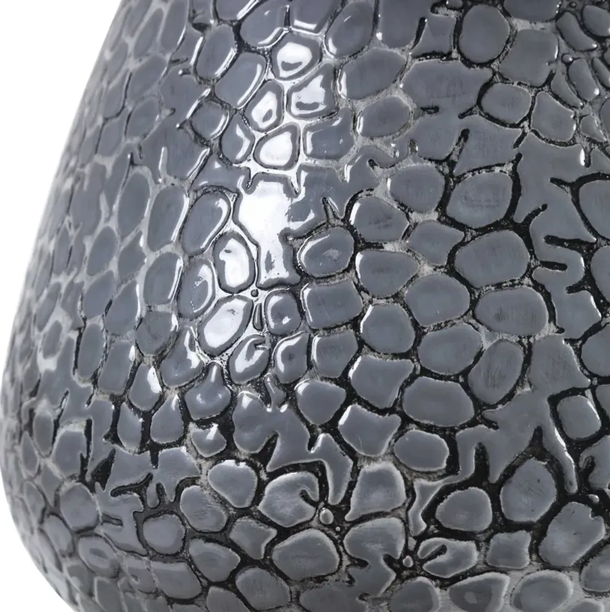 Uttermost Pebbles Metallic Charcoal Gray Table Lamp