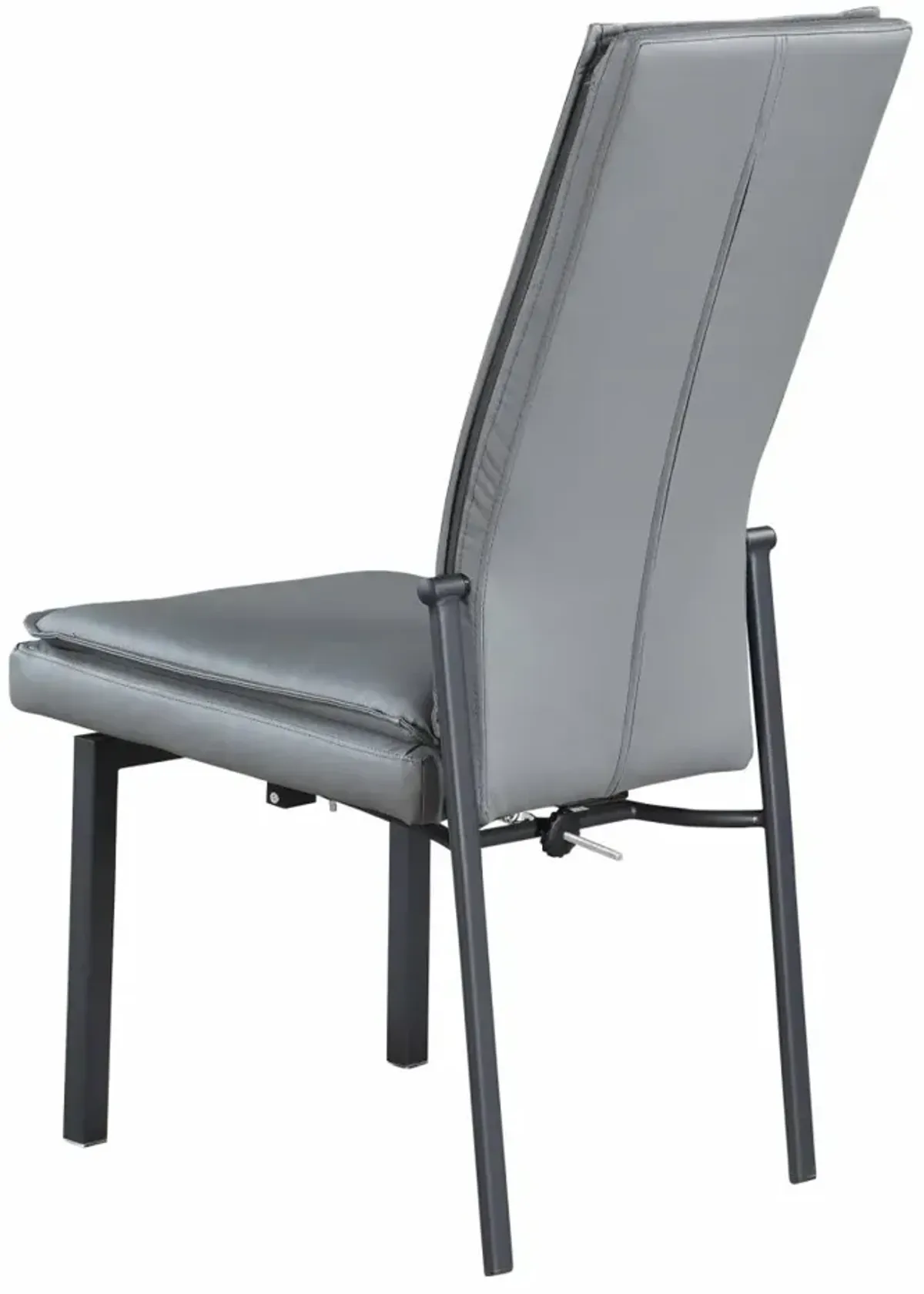 Chintaly Monica Grey Motion-Back Side Chair with Semi-Attached Seat Cushion