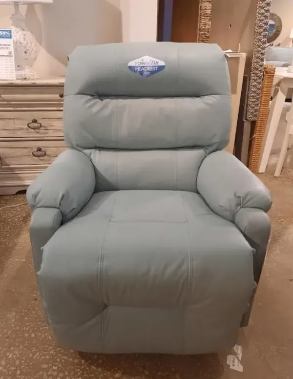 Best Home Sedgefield Dockside Leather Power Swivel Recliner with Power Headrest