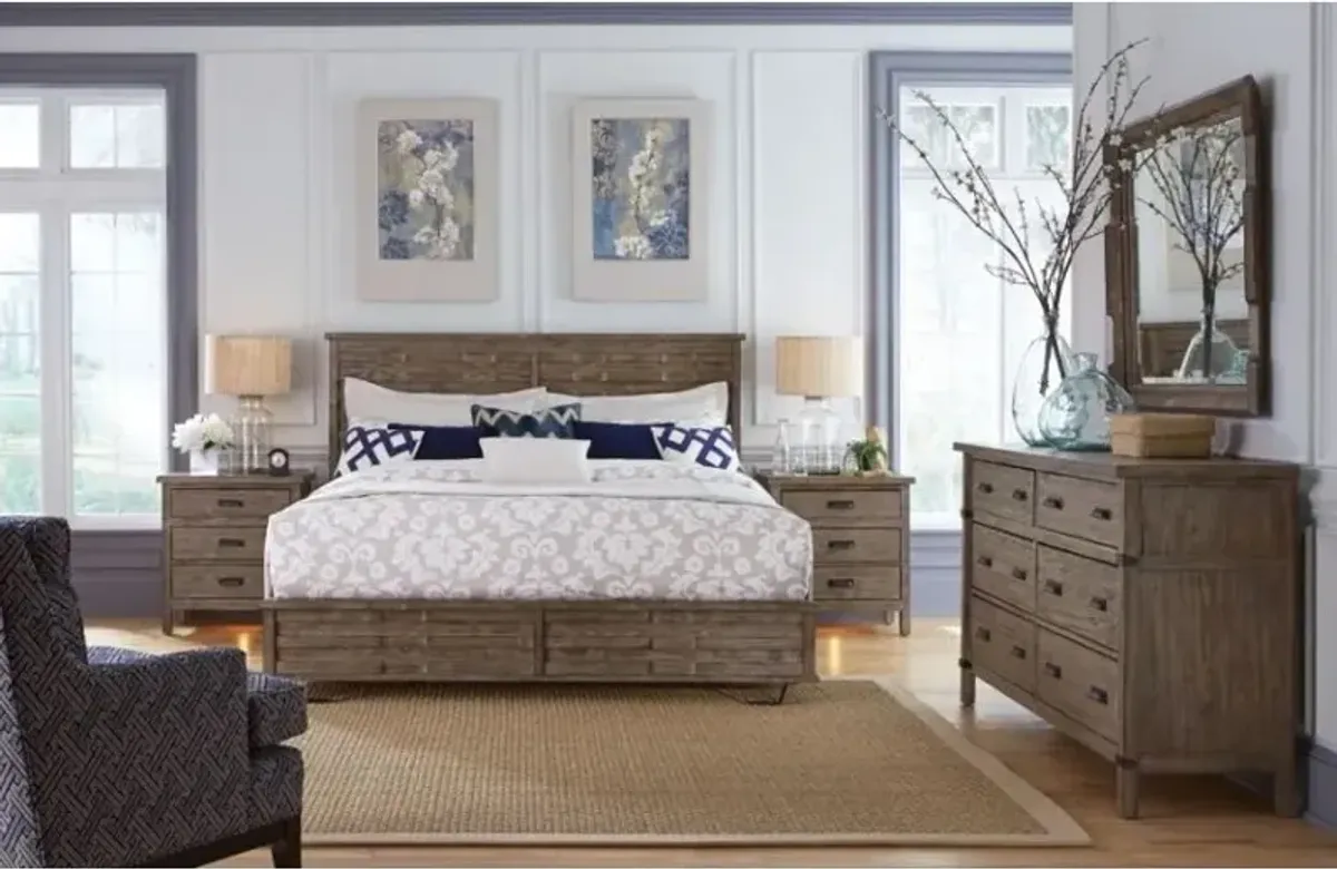 Kincaid Foundry Light Brown Queen Panel Bed