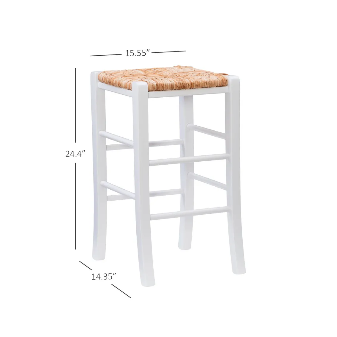 GIANNA BACKLESS COUNTER STOOL - WHITE