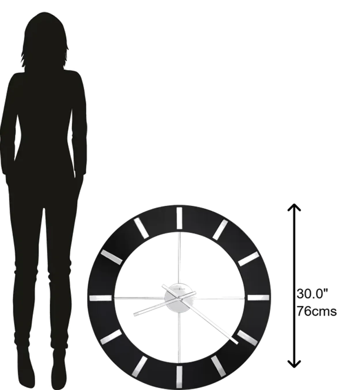 Howard Miller Onyx Wall Clock