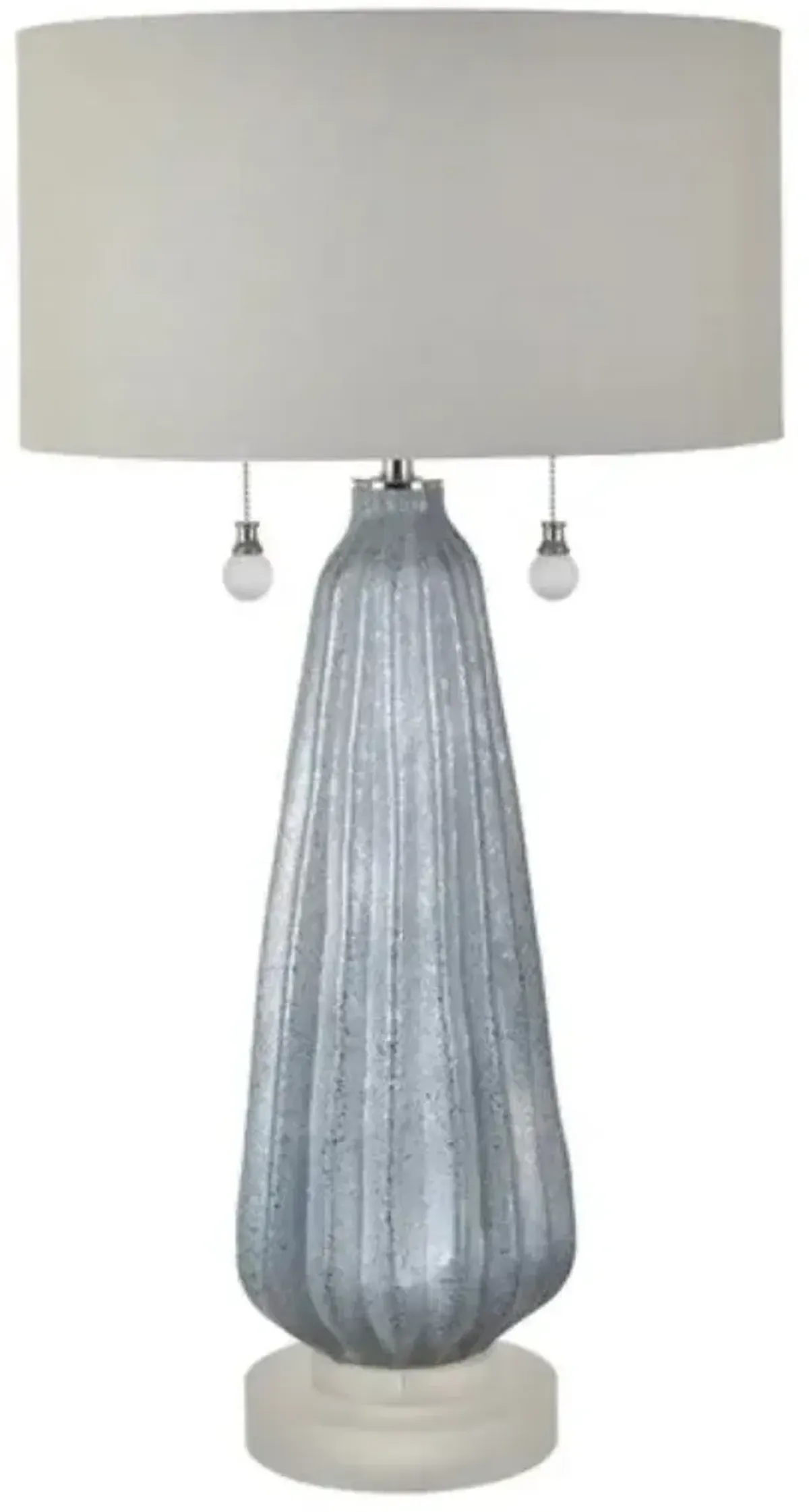 Crestview Blakely Icy Blue/Sandblasted Crystal Table Lamp