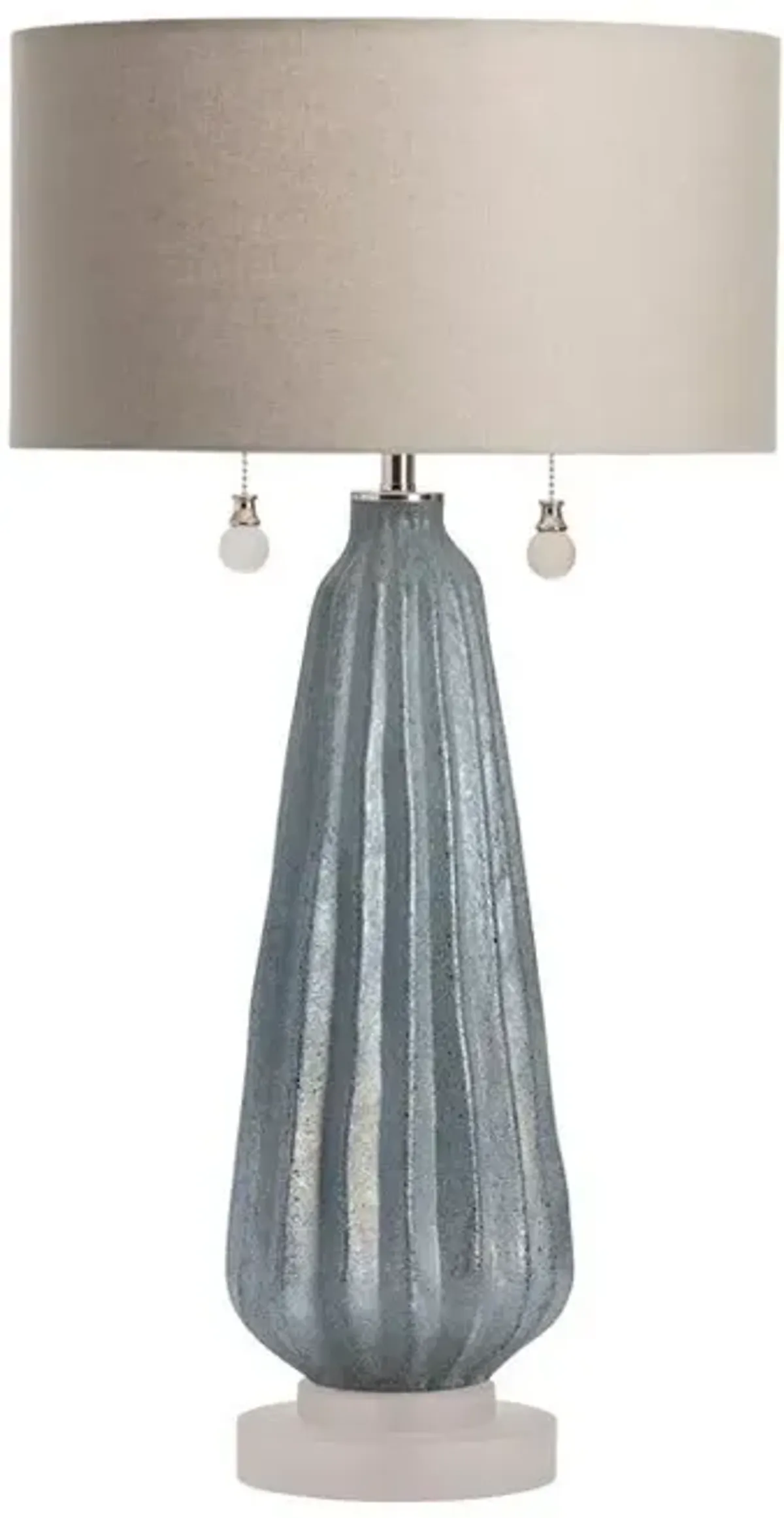 Crestview Blakely Icy Blue/Sandblasted Crystal Table Lamp