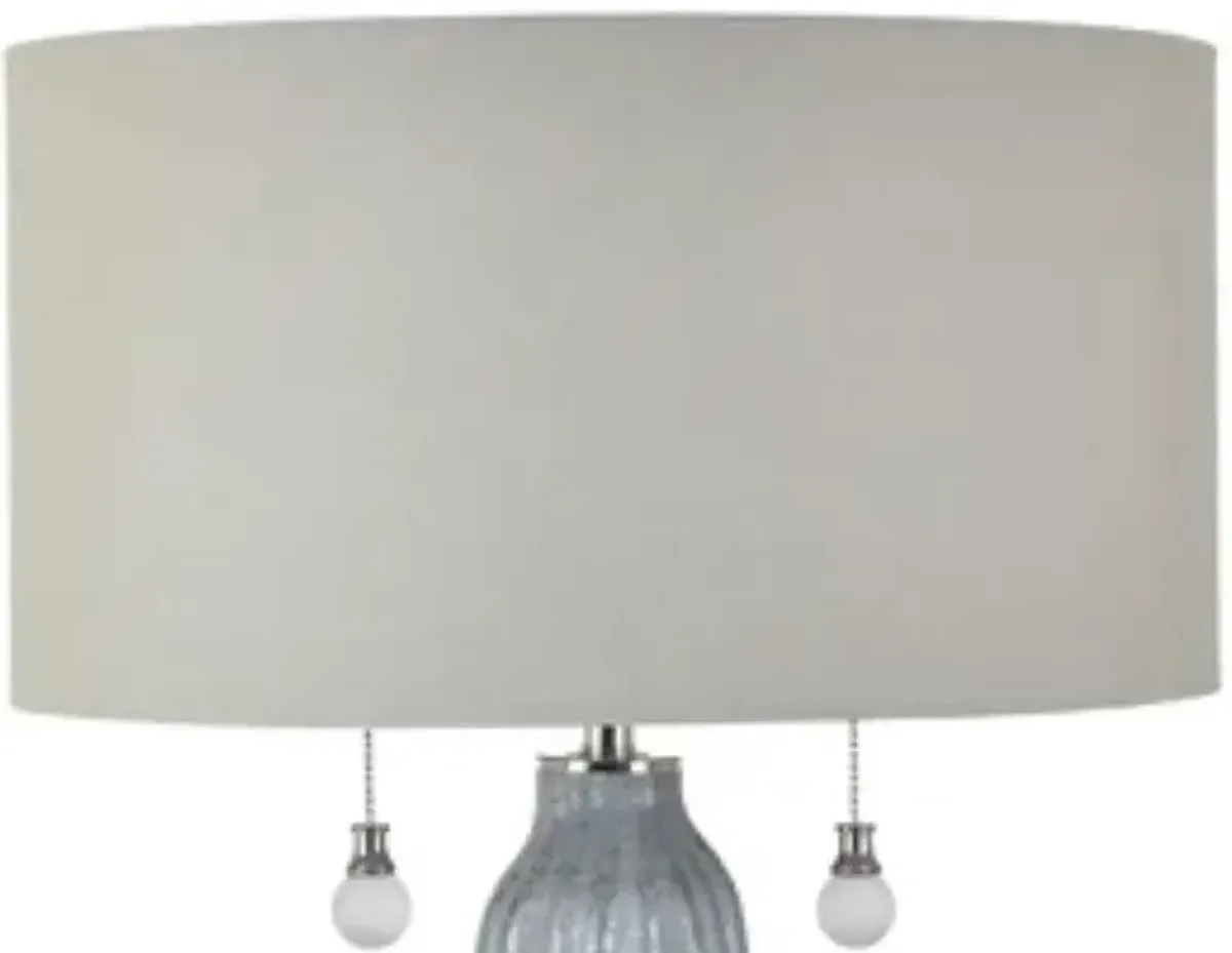 Crestview Blakely Icy Blue/Sandblasted Crystal Table Lamp