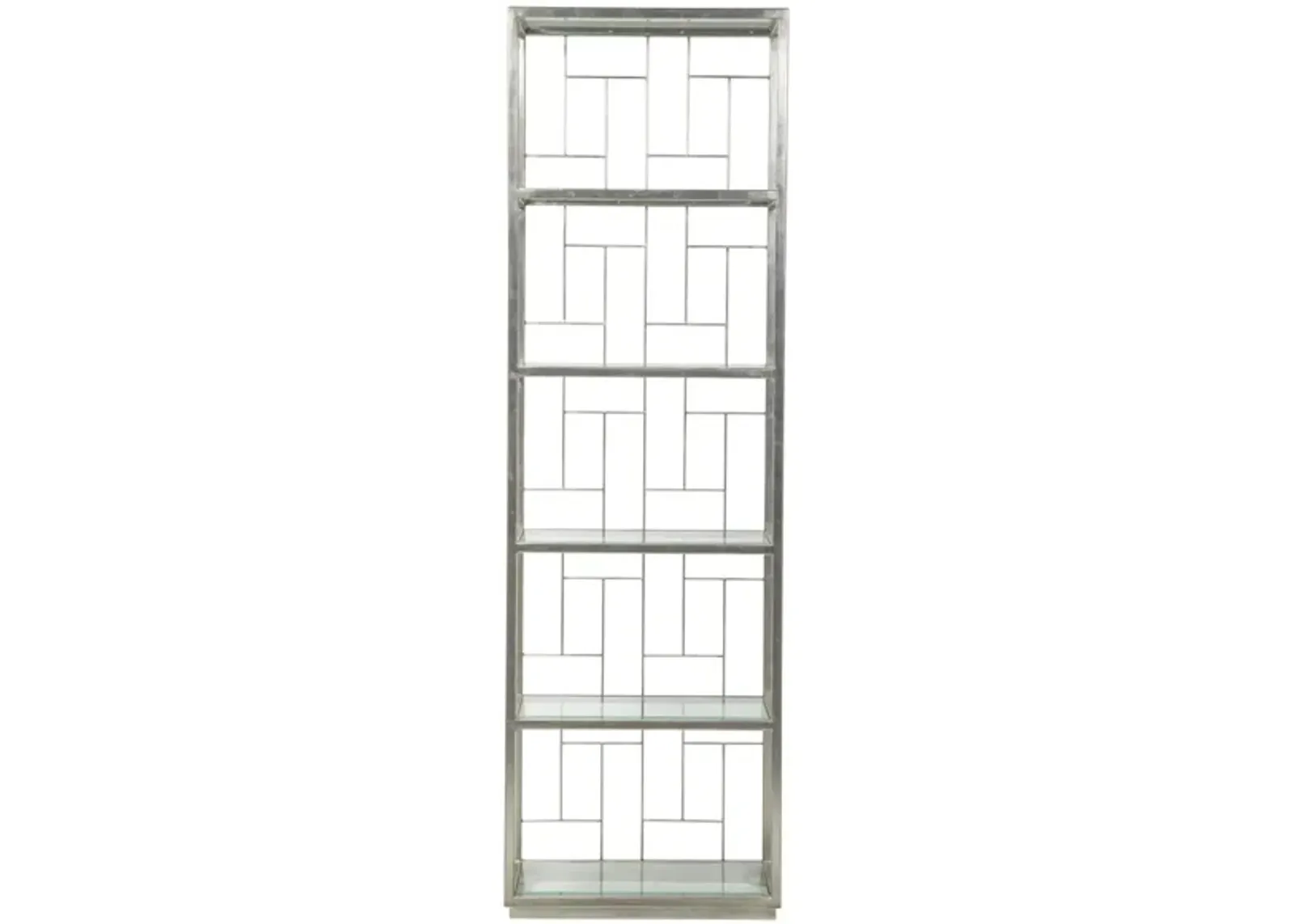 Artistica Home by Lexington Metal Designs Silver Leaf Metal Slim Mid Bookcase