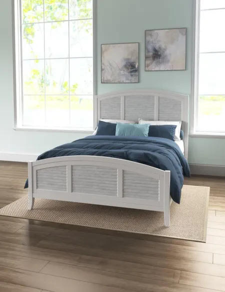 HIGH TIDE HAMPTON ARCH QUEEN BED IN CHALK & WHITE