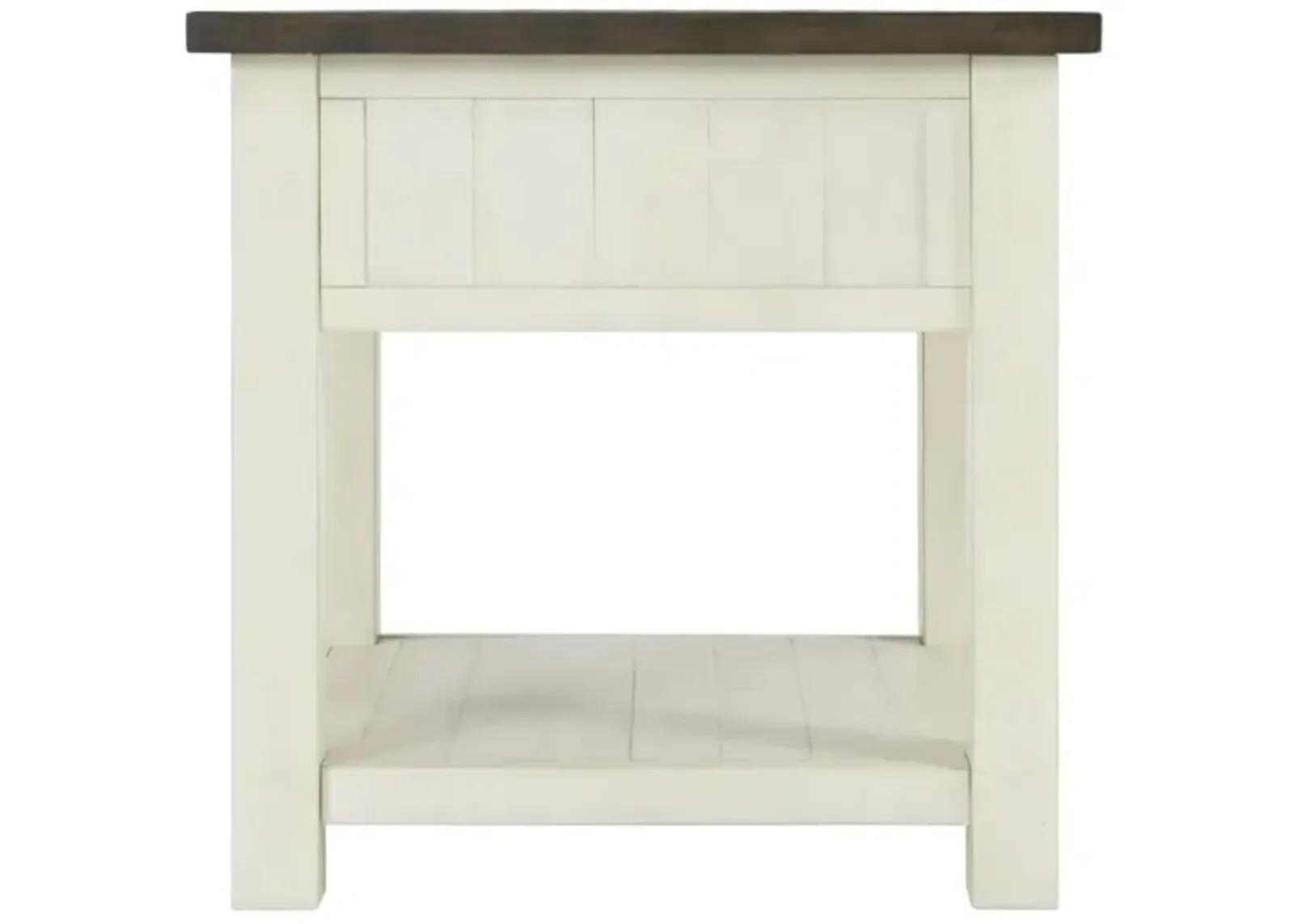 Martin Svensson Monterey End Table in Cream White & Brown