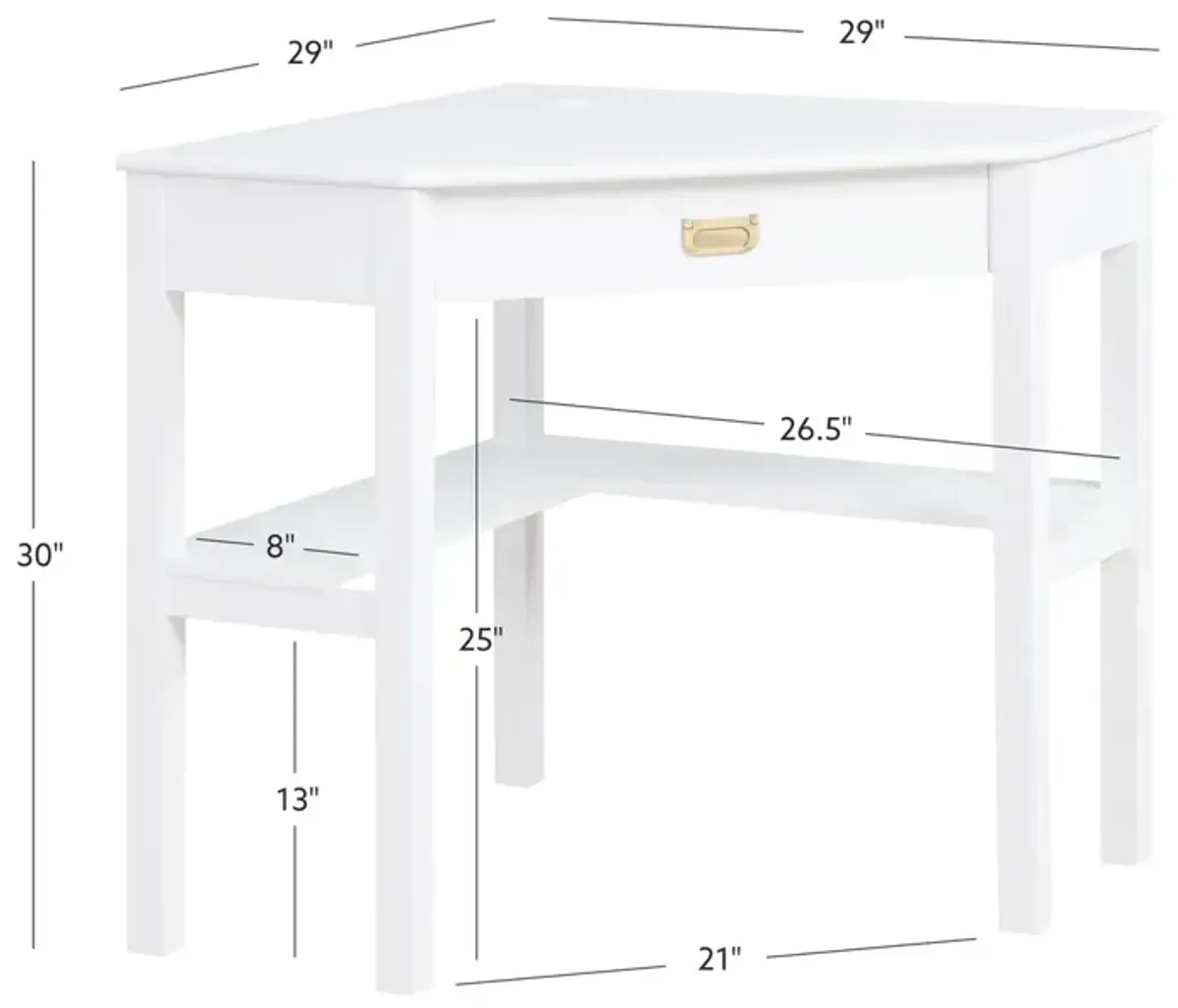 PEGGY CORNER DESK WHITE