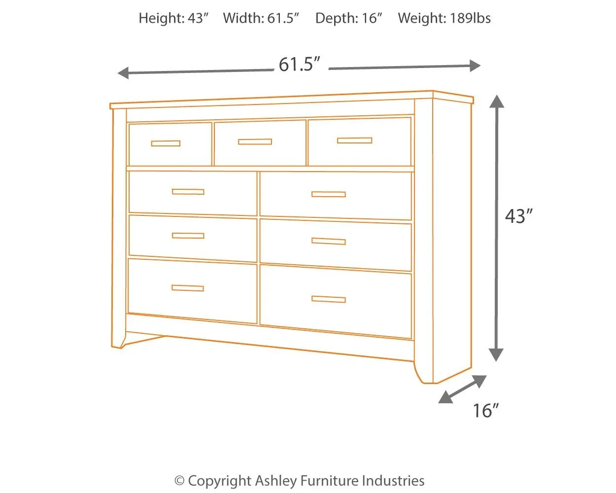 ZELEN DRESSER WARM GRAY SIGNATURE DESIGN