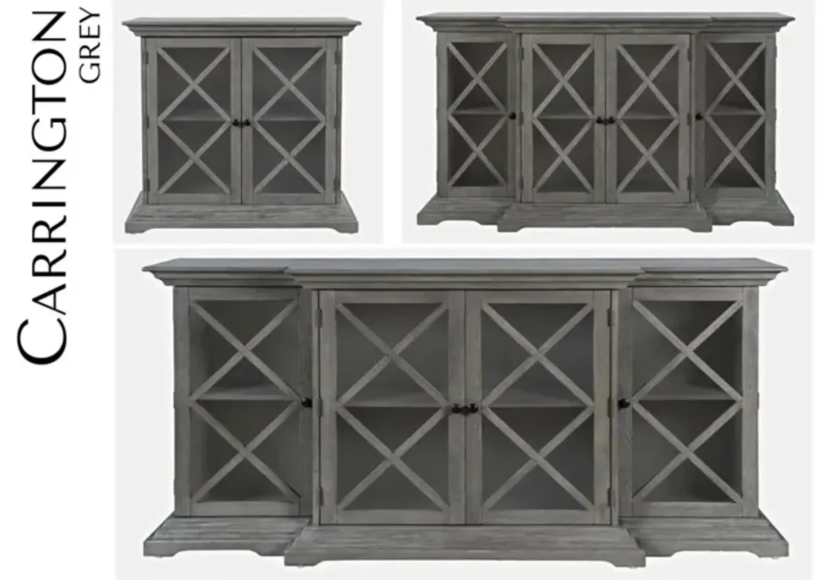 Jofran Carrington Small Breakfront Cabinet Grey