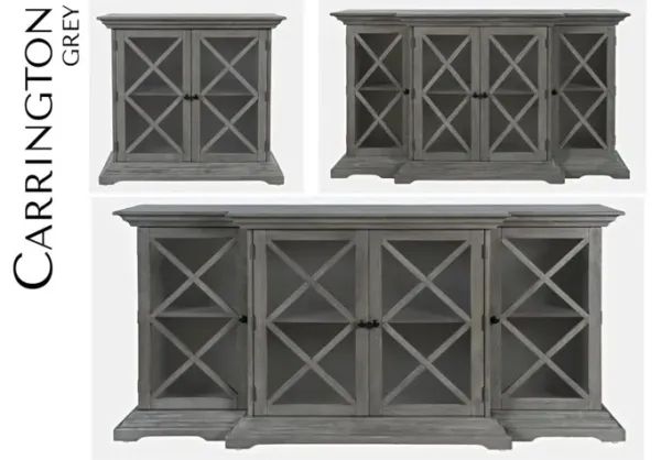 Jofran Carrington Small Breakfront Cabinet Grey