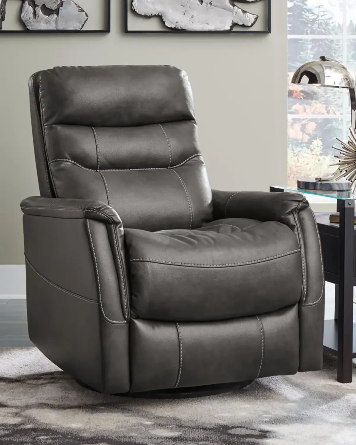 Ashley Riptyme Quarry Swivel Glider Recliner