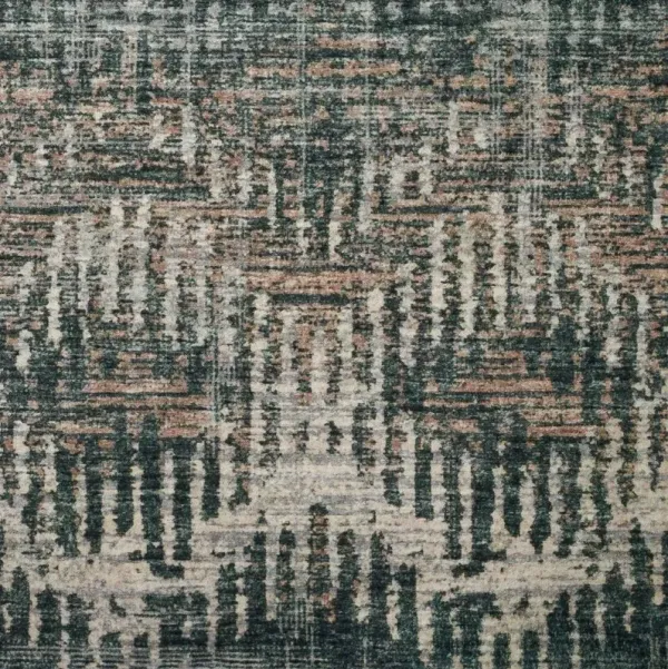 Dalyn Dynamic Chevron Textured Brisbane 5'X8' Area Rug in Charcoal & Rust Tones