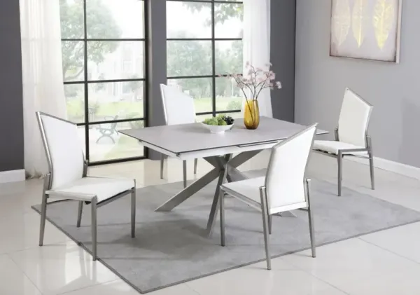 Chintaly Nala White Contemporary Motion-Back Side Chair