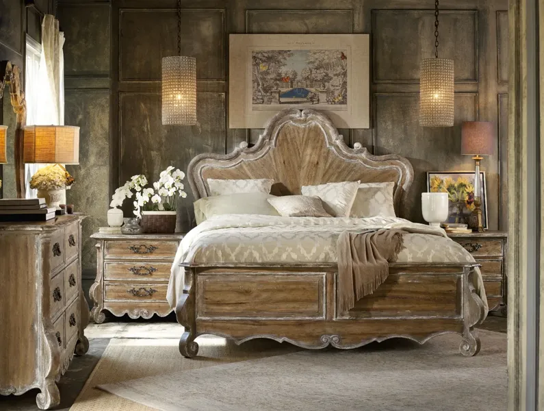 CHATELET CALIFORNIA KING WOOD PANEL BED