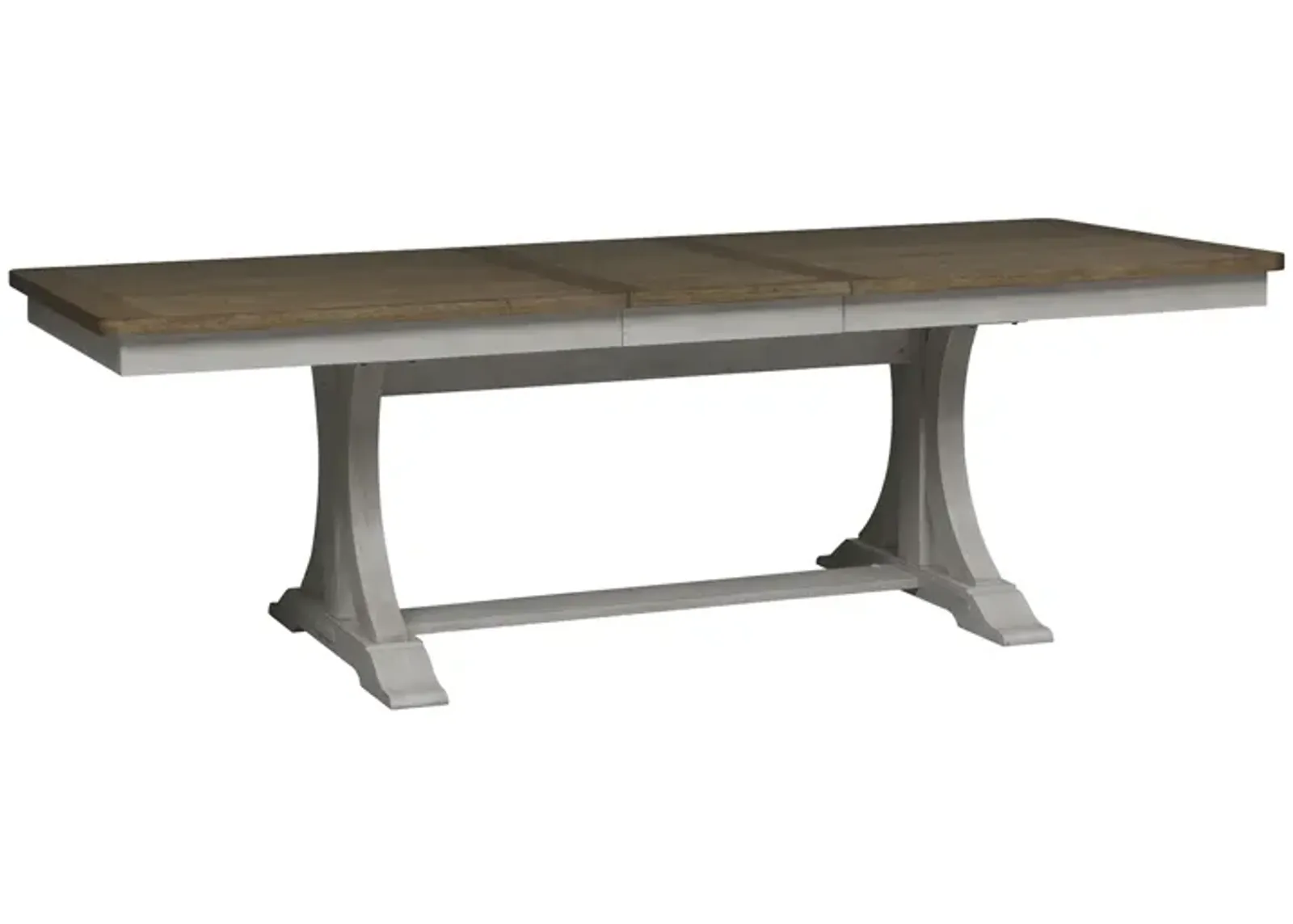 Liberty Furniture Farmhouse Reimagined Antique White/Chestnut Trestle Table