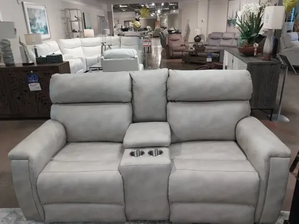 Souther Motion Contempo Power Reclining Console Loveseat in Scottsdale Taupe