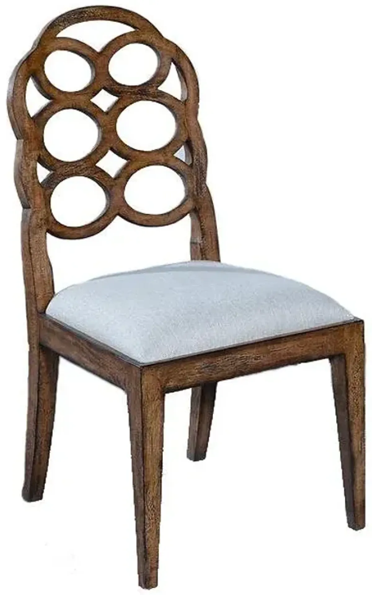 Noble Furniture Midtown Dining Side Chair Rustic Pecan/Beachwood Linen