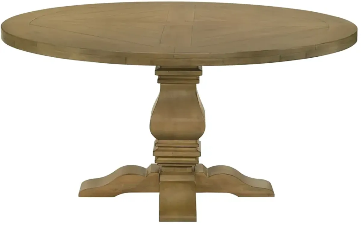 Coaster Florence Round 60 Inch Wood Dining Table Rustic Honey